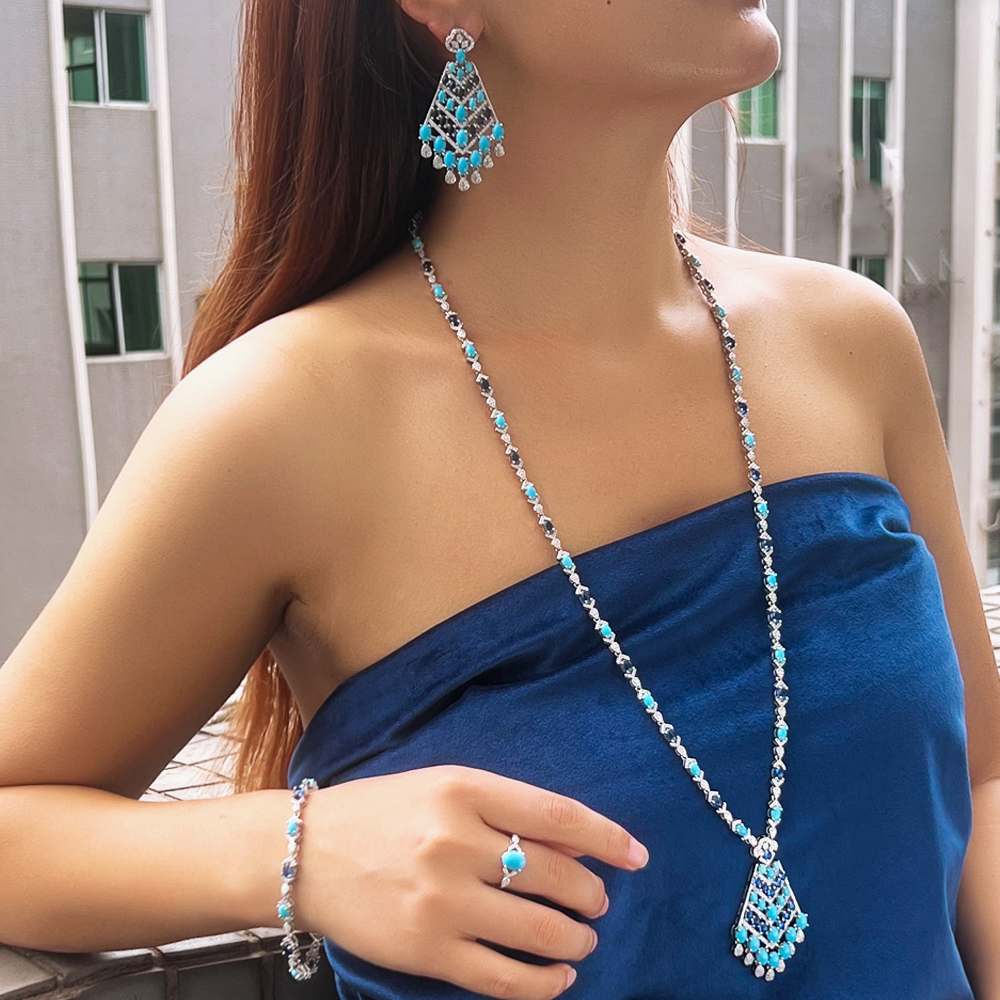 Ethnic Fashion In Dubai - CWWZircons, 4 шт., элегантное длинное ожерелье