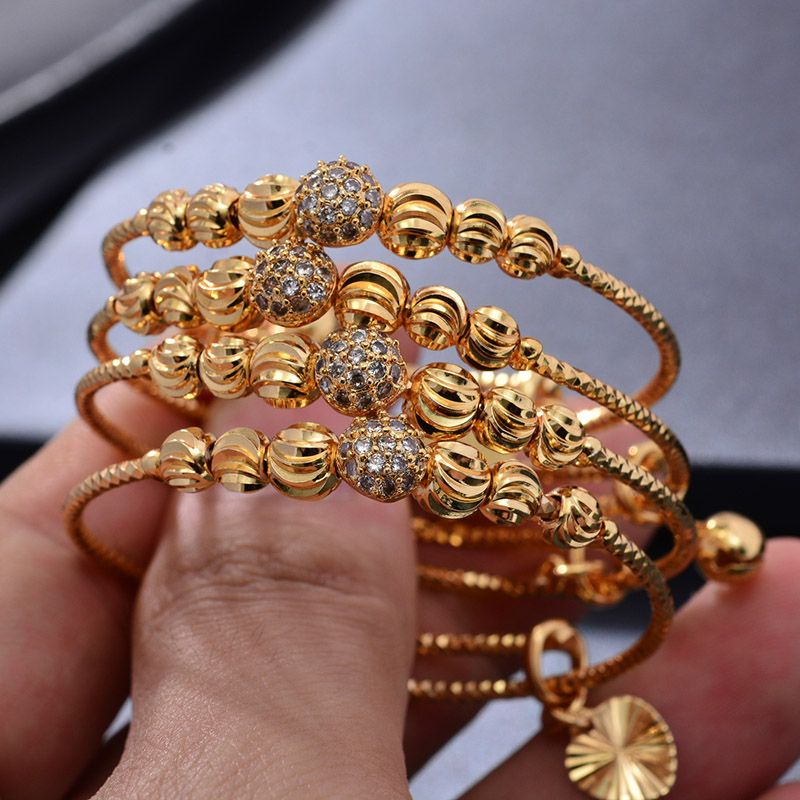 Ethnic Fashion In Dubai - Золотые браслеты 24K, 4 шт., в