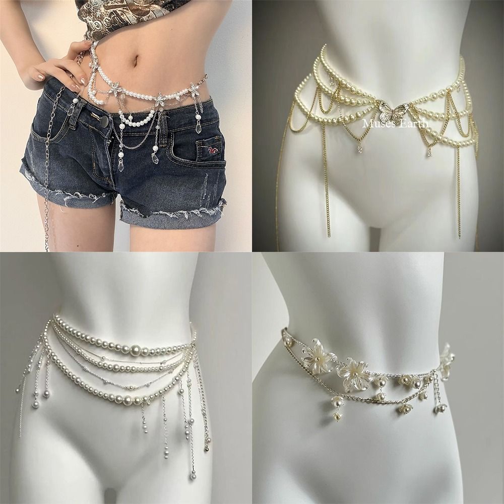 Ethnic Fashion Jewellery - Модные элегантные жемчужные поясные цепочки, аксессуар